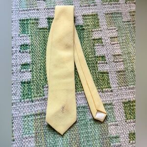 YSL Vintage Linen Butter Yellow Tie